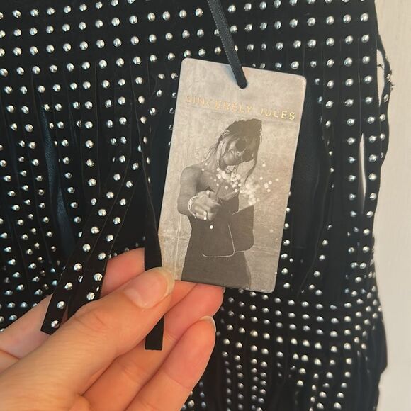 Sincerely Jules faux leather mini skirt with studs size M - Picture 3 of 5